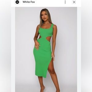 whos that girl midi dress green White Fox Boutique